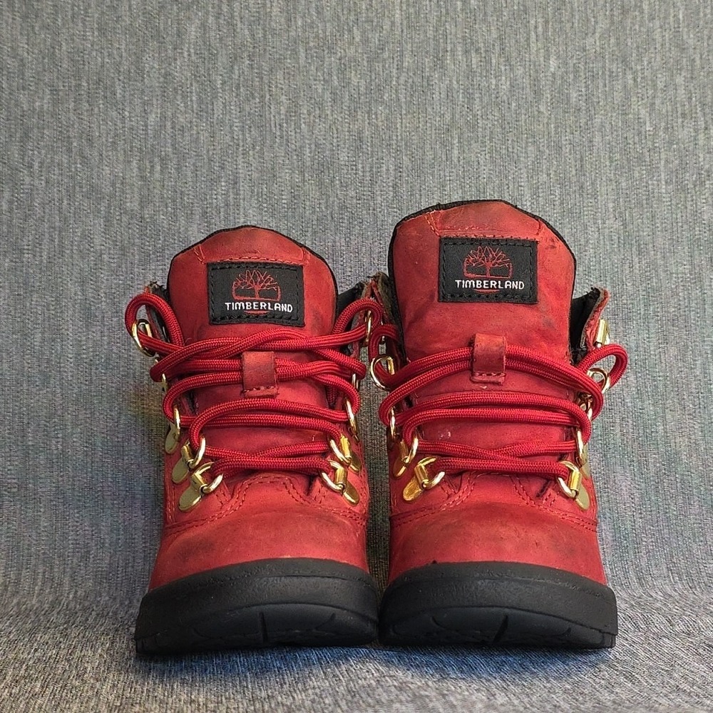 Timberland Toddlers Size 9 Retro Red Lace‎ Up - Picture 2 of 10